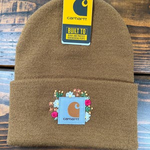 Hand embroidered beanie