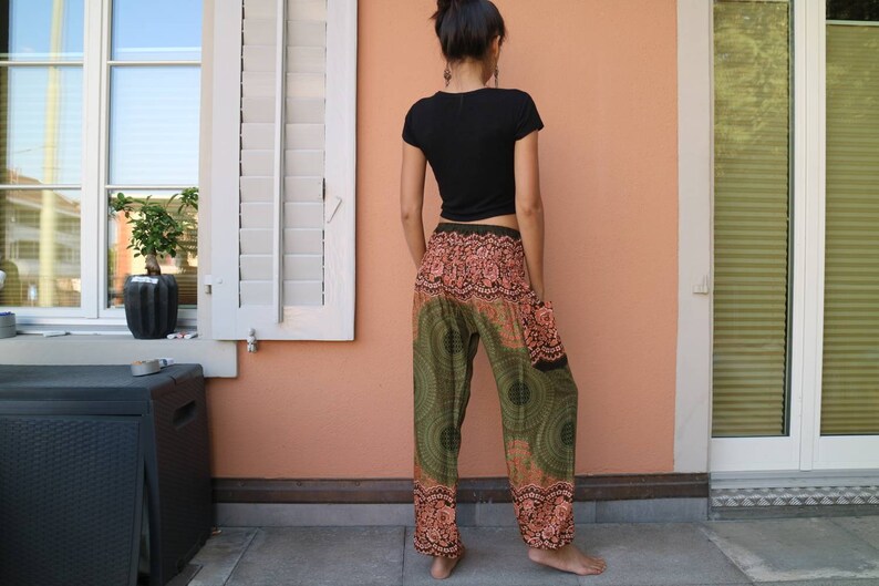 Flower pants Boho pants Hippie Harem Yoga pants 401
