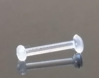16g 14g Labret Clear Retainer Tragus Helix with O-Ring 8mm 10mm Bio Flex Medical Grade PTFE Hide No See For Work