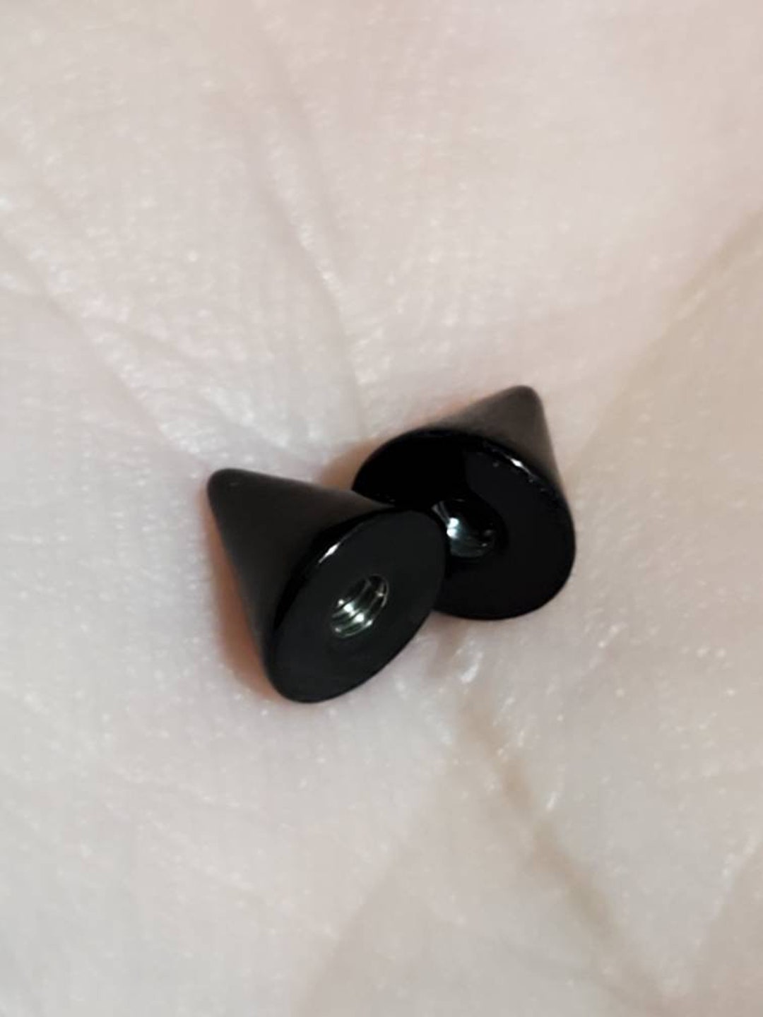 Black Spikes Externally Threaded Body Jewelry Replacement Parts, Cones, Septum, Ear, Nose, 18g