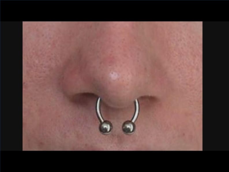 14g Horseshoe Septum 12mm 1/2 Circular Barbell Body Etsy