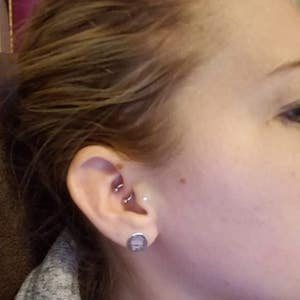 Daith Piercing 16g 1/4&quot; 6mm, U Shaped Barbell, with 3mm Balls - Horseshoe, Body Jewelry, Piercing, Daith Jewelry, Cartilage, Ear, Rose Gold