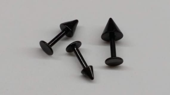 Black cheap labret stud