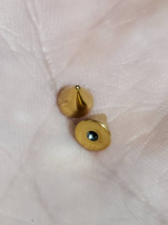 316L Surgical Steel 16ga Gold & Black PVD Externally Threaded Replacement Spikes 316L Surgical Steel 16ga Gold & Black PVD Externally Threaded Replacement Spikes