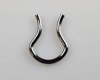 16g 14g 12g 10g Septum Retainer, Stainless Steel, Hide Septum Piercing, No See, For Work, Retainer, Septum Retainer, Flared, Horseshoe
