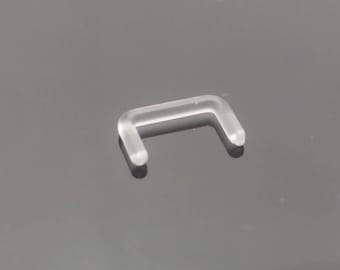 16g 14g 12g 10g Septum Retainer Clear Hide Septum Piercing, No See, For Work, Clear Retainer, Clear Septum Retainer, Bio Flex