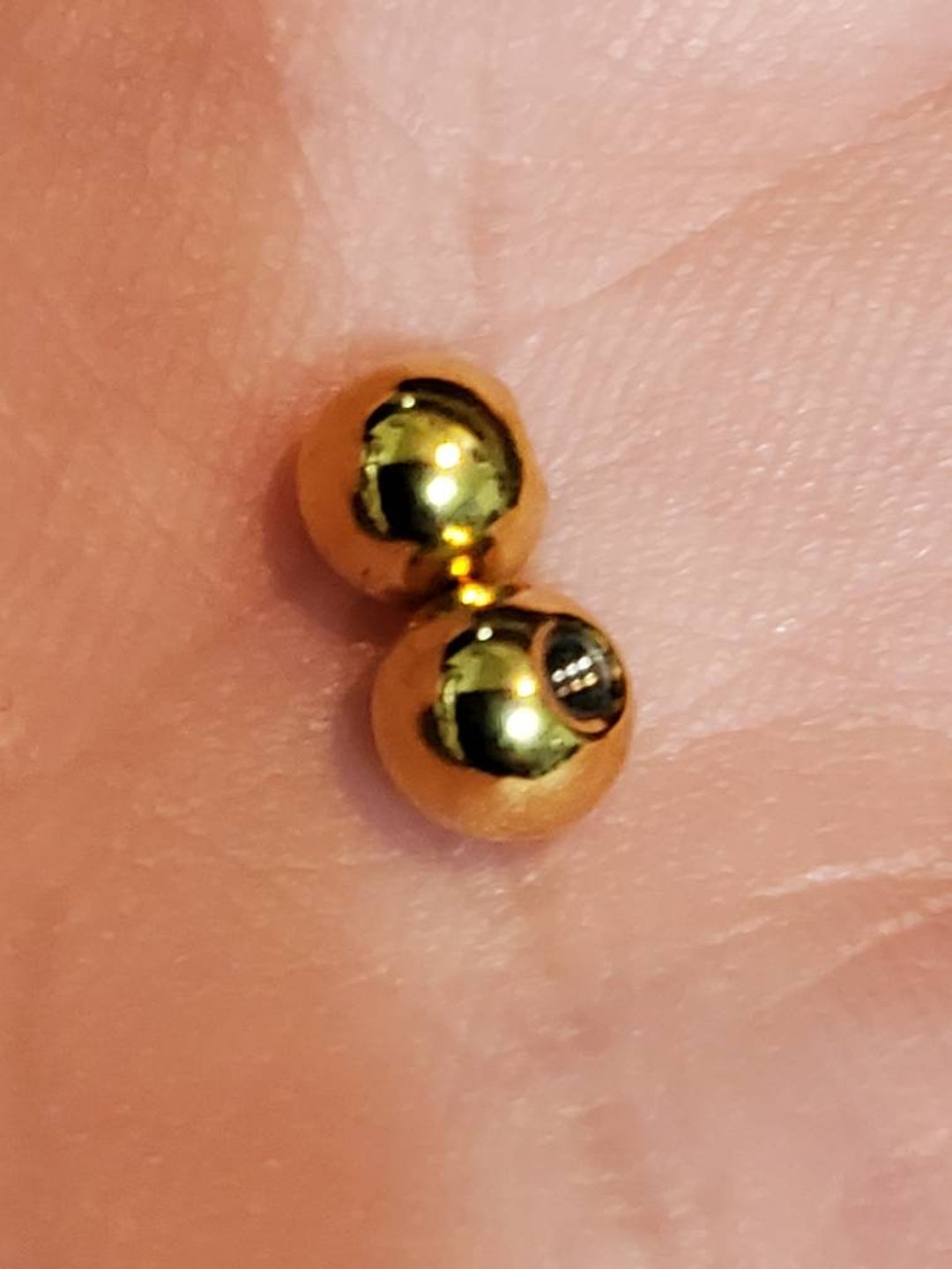 Gold Body Jewelry Replacement Balls, Externally Threaded, Parts, Septum, Ear, Nose, 18g, 16, 14g