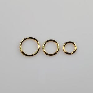 Gold 20g Nose Ring, 20g Seamless, Nose Hoop, 6mm 8mm 10mm - Also Fits - Tragus, Cartilage Helix, Septum, Earring Small Tiny Titanium PVD