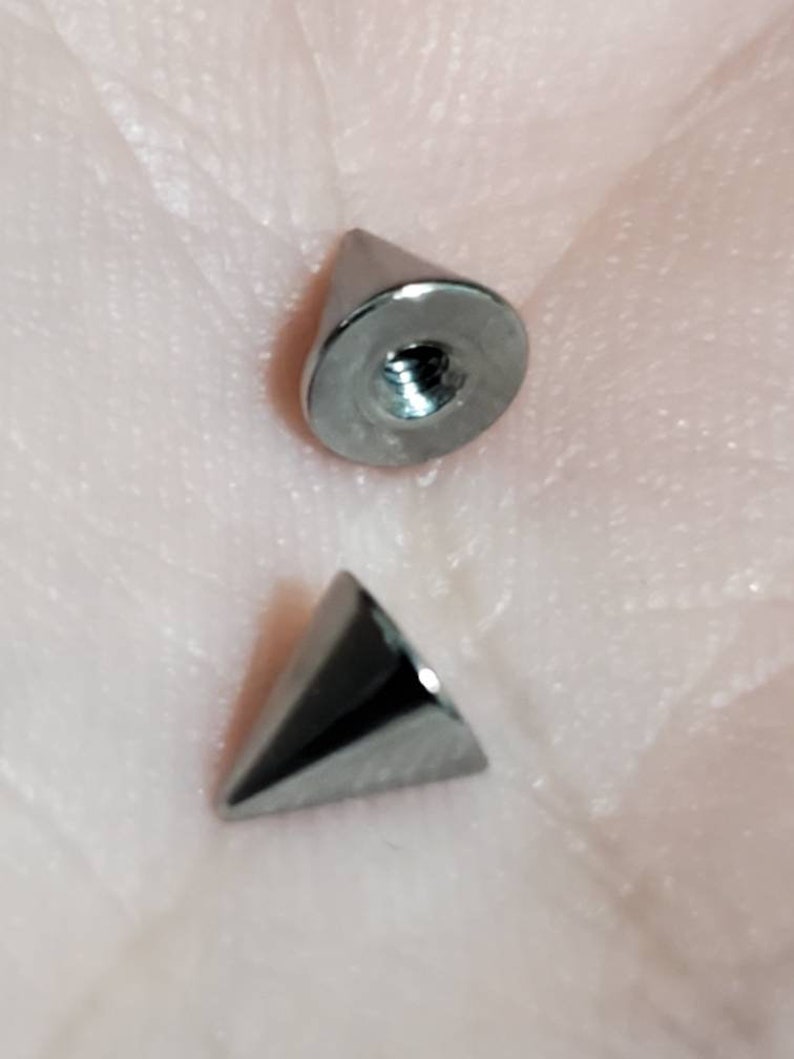 Surgical Steel Spikes Externally Threaded Body Jewelry Etsy