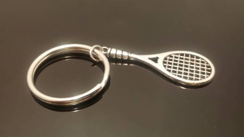 Tennis Keychain, Tennis Jewelry, Tennis Gifts, Key Chain, Tennis Racket image 1