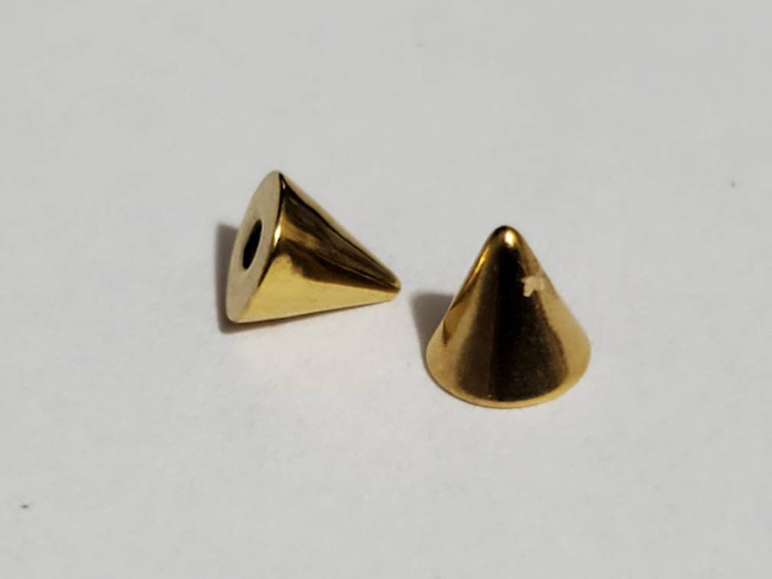 Gold Spikes Externally Threaded Body Jewelry Replacement Etsy