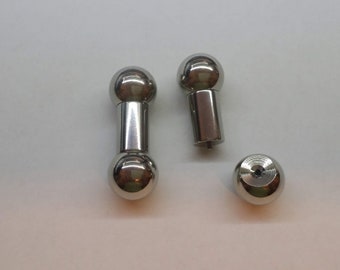 0g Straight Barbells Tongue Rings Nipple 12mm Balls Straight Barbells, Sold Single Heavy Gauge