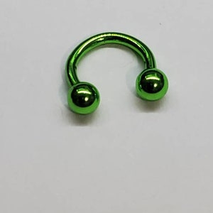 20g 18g 16g 14g SEPTUM Horseshoe Tight Fit, 6mm 1/4", 3mm balls, Stainless, Rose Gold, Gold, Black, Circular Barbell, Small, Tiny
