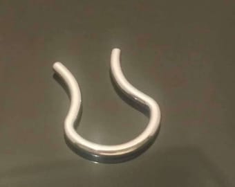 14g Septum Retainer, Stainless Steel, Hide Septum Piercing, No See, For Work, Retainer, Septum Retainer, Flared, Horseshoe