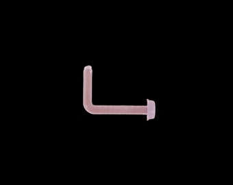 18g 20g L Shaped Nose Retainer Clear Bio Flex Medical Grade PTFE Hide No See For Work
