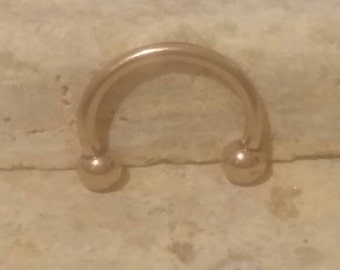 18g, 16g, 14g Rose Gold SEPTUM Ring, Septum Horseshoe, Septum Ring 16g, U Shape, 8mm 5/16" Diameter, 3mm Balls, Hand Made Titanium PVD