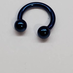 20g 18g 16g 14g SEPTUM Horseshoe Tight Fit, 6mm 1/4", 3mm balls, Stainless, Rose Gold, Gold, Black, Circular Barbell, Small, Tiny