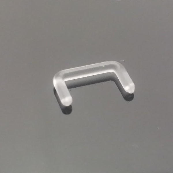 16g Septum Retainer Clear Hide Septum Piercing, No See, For Work, Clear Retainer, Clear Septum Retainer, Bio Flex