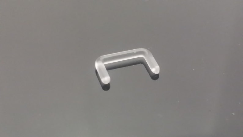 16g Septum Retainer Clear Hide Septum Piercing, No See, For Work, Clear Retainer, Clear Septum Retainer, Bio Flex