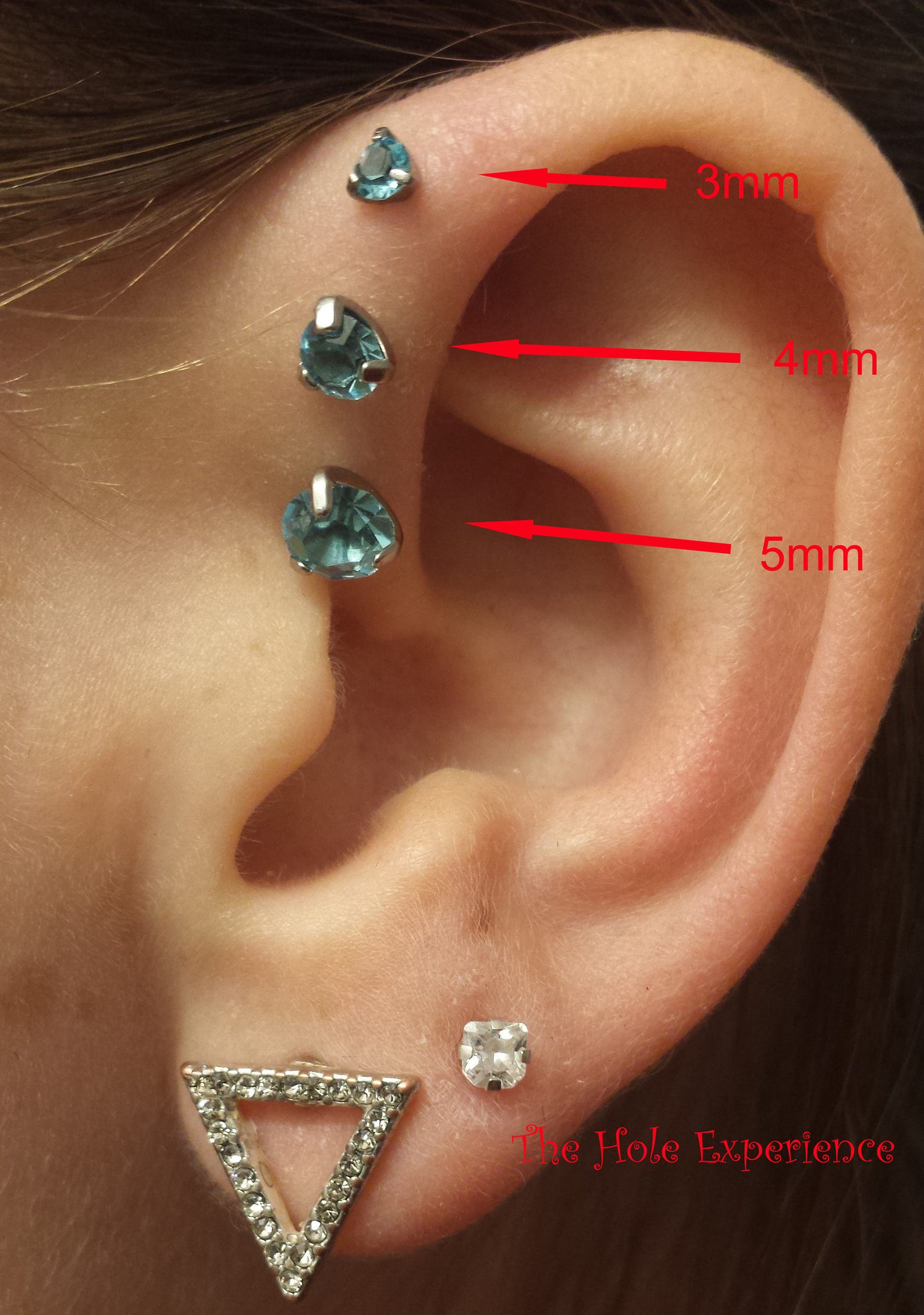 Aquamarine Forward Helix Earring Tragus Cartilage Earring | Etsy
