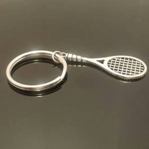 Tennis Keychain, Tennis Jewelry, Tennis Gifts, Key Chain, Tennis Racket image 2