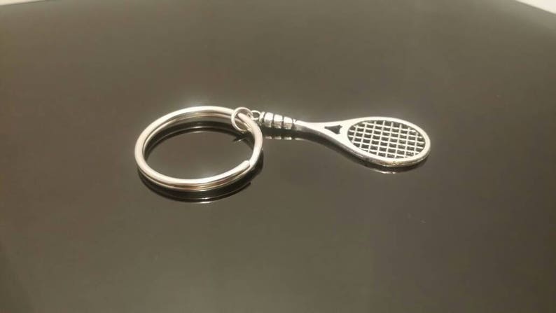 Tennis Keychain, Tennis Jewelry, Tennis Gifts, Key Chain, Tennis Racket image 2