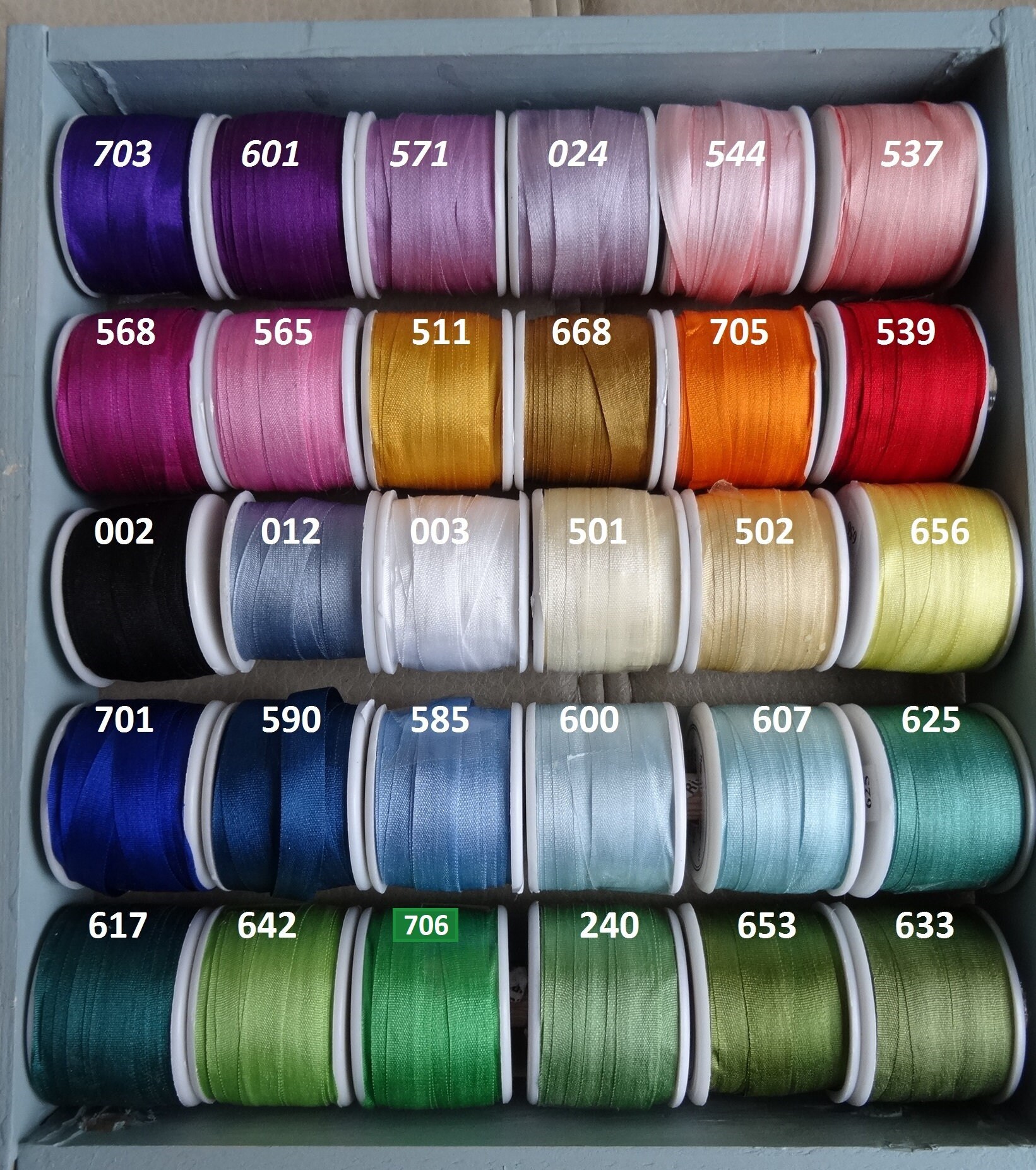 Silk ribbon 7 mm
