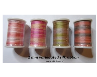 Silk Ribbon 2mm (variegated)