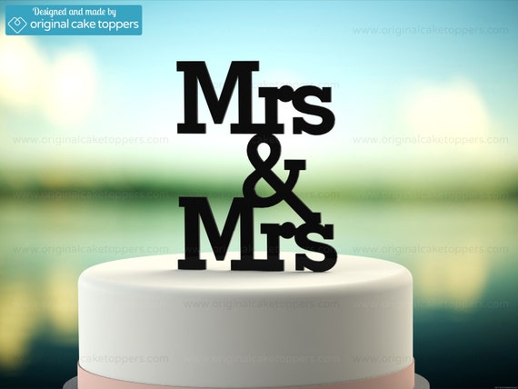 /"I Do Wedding Cake Topper Made by OriginalCakeToppers Me Too/" Black