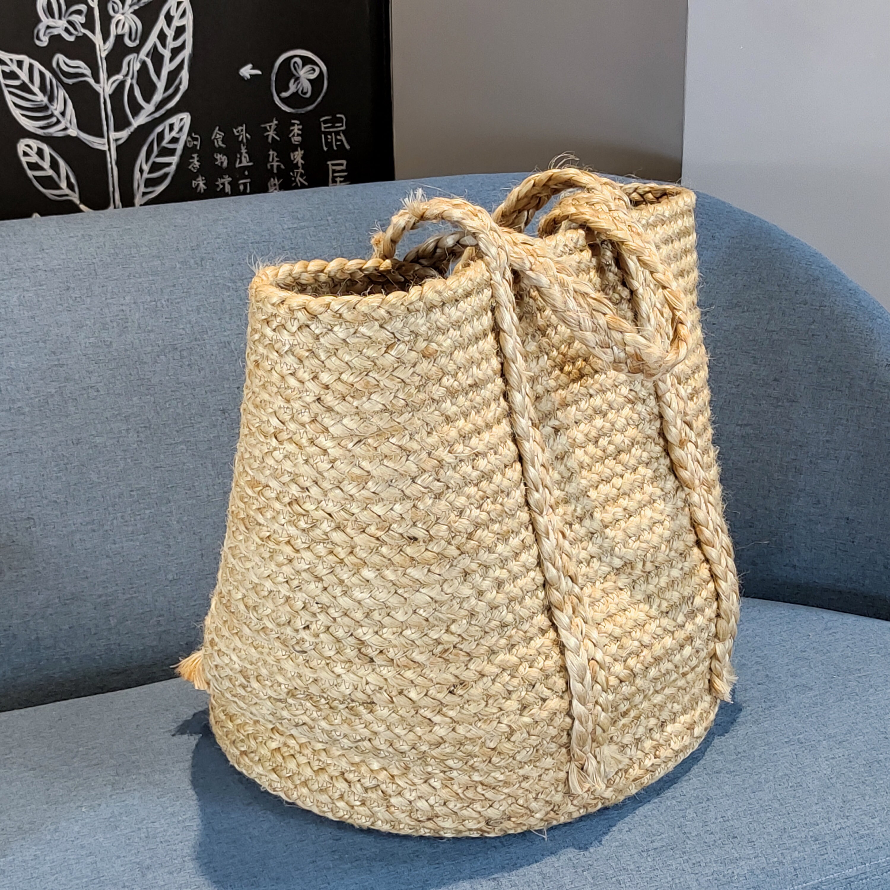 Cestas de yute fuertes grandes con dos asas cestas de | Etsy