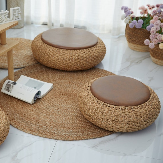 Rustic pouf deals