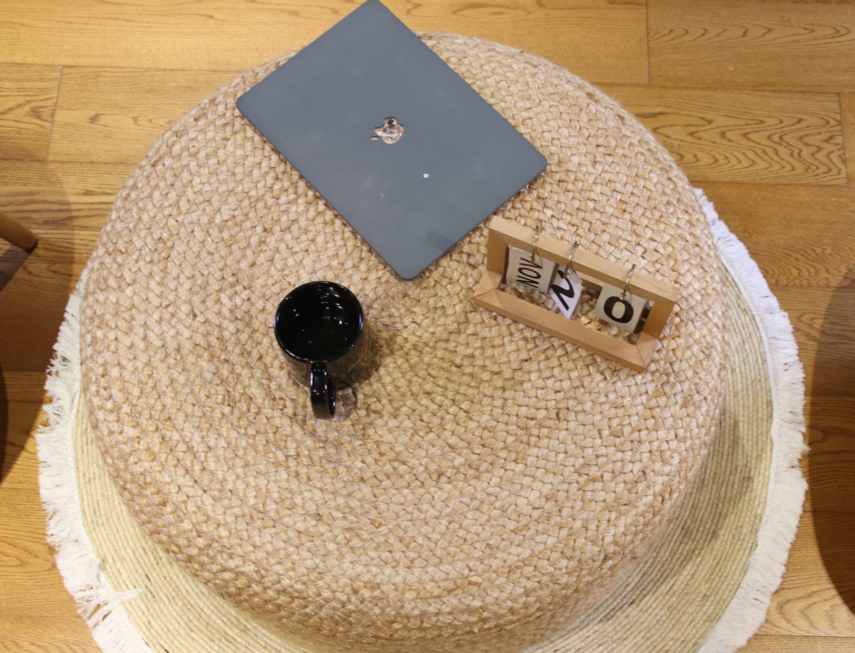 Custom Size Chic Brown Round Jute Coffee Table Jute Side Table Etsy