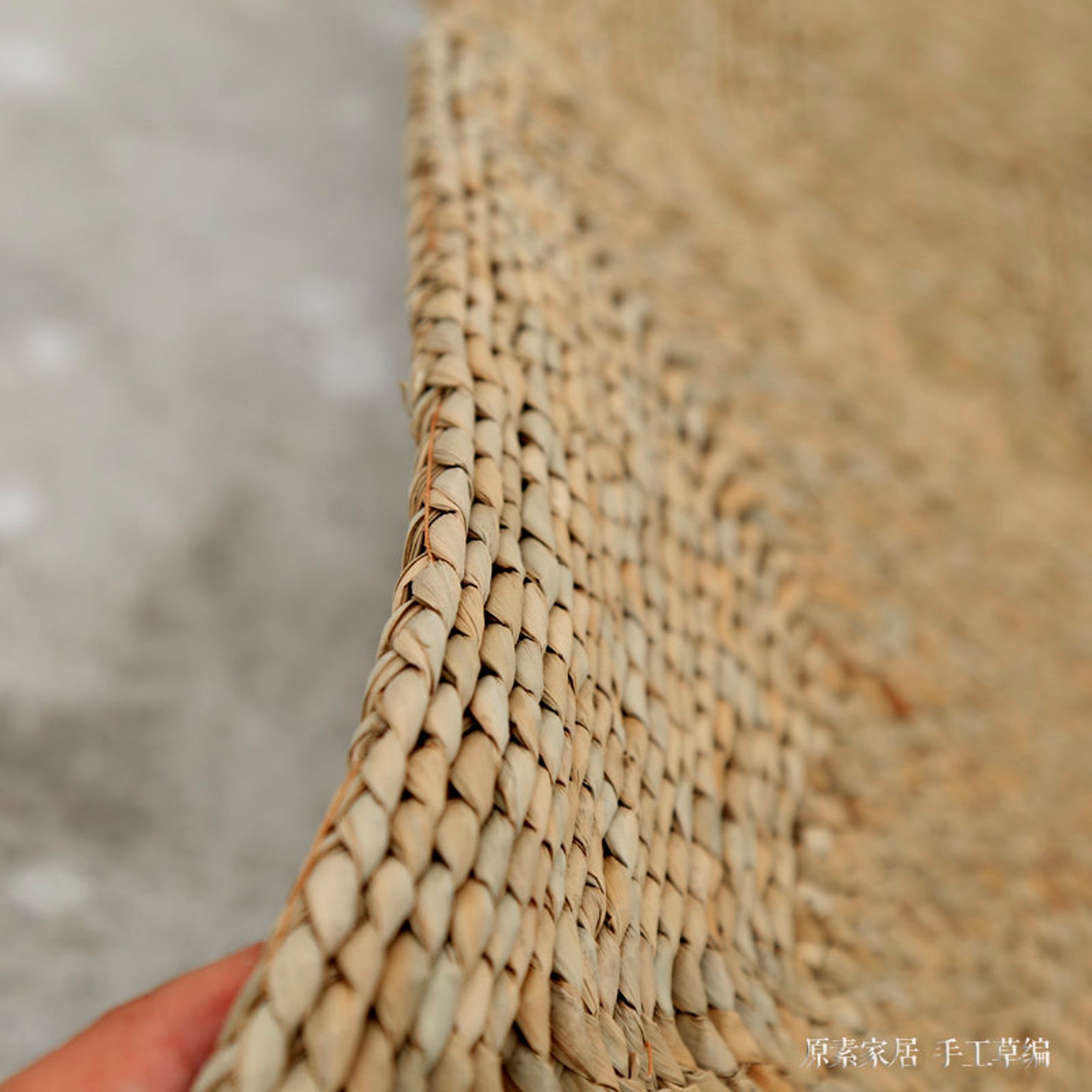 Custom Brown Seagrass Rug Straw Floor Mats Handmade Bedroom Etsy UK