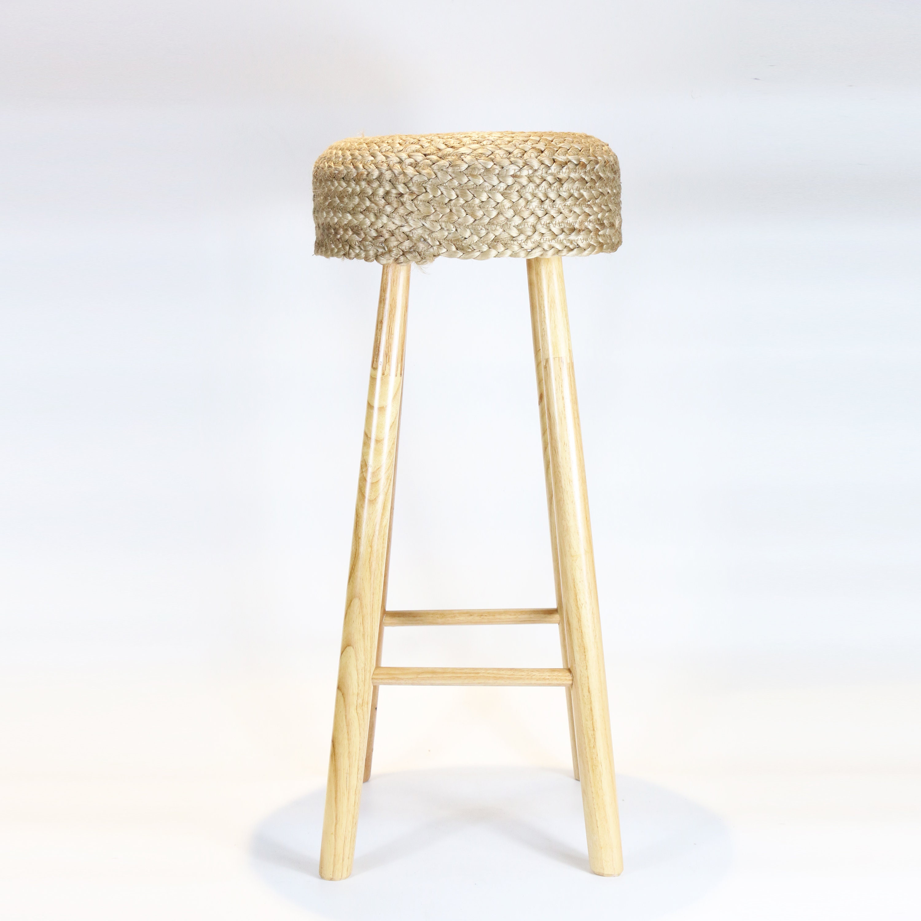 Chic Tall Round Water Hyacinth Bar Stool in Kitchen wooden Chair bench country Decor valentines Day wedding Gift grasshanghaichristmas Etsy Australia