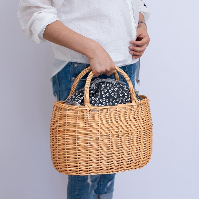 Women's Summer Rectangular and Bucket Wicker Purse/beach - Etsy