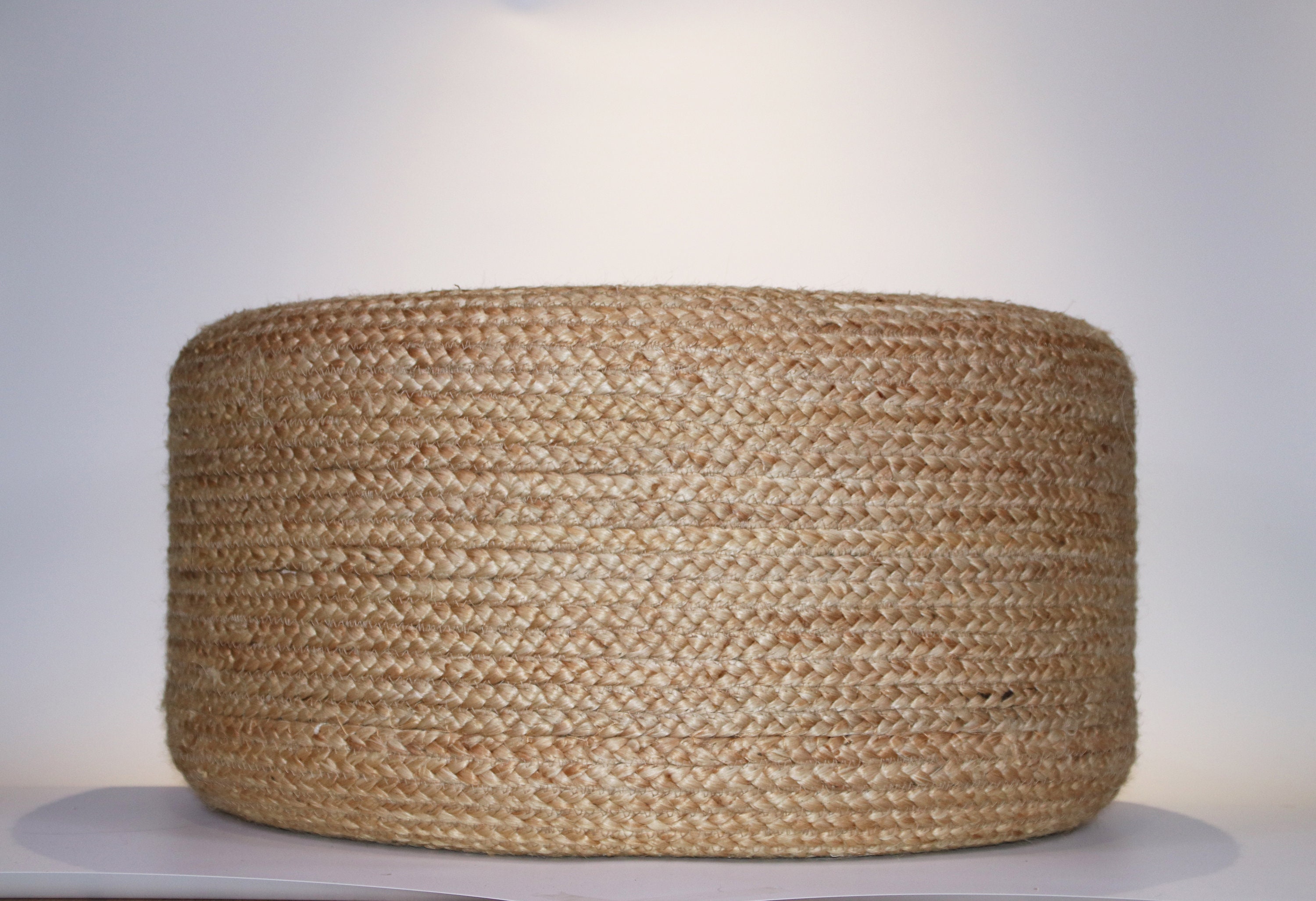 Custom Size Chic Brown Round Jute Coffee Table Jute Side Table Etsy UK