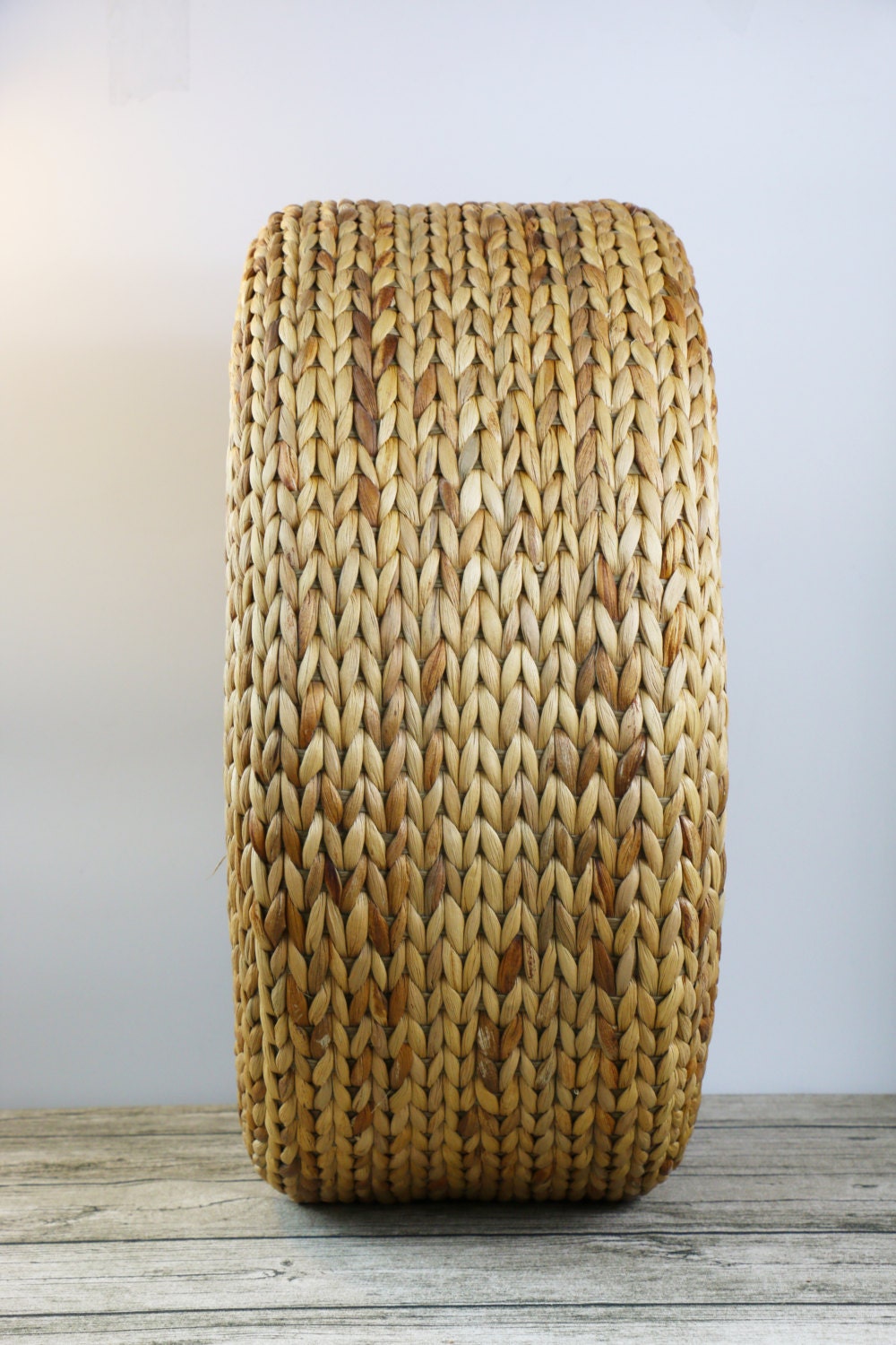 Round Rustic floor cushions straw floor pouf Pouf ottoman Yoga Etsy