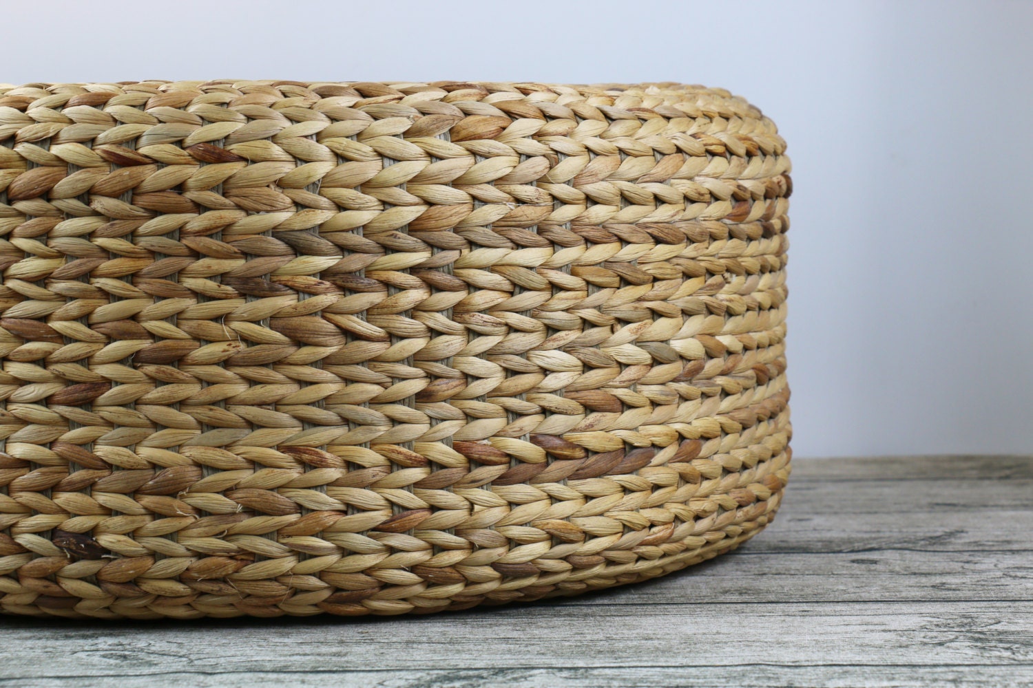 Round Rustic floor cushions straw floor pouf Pouf ottoman Yoga Etsy