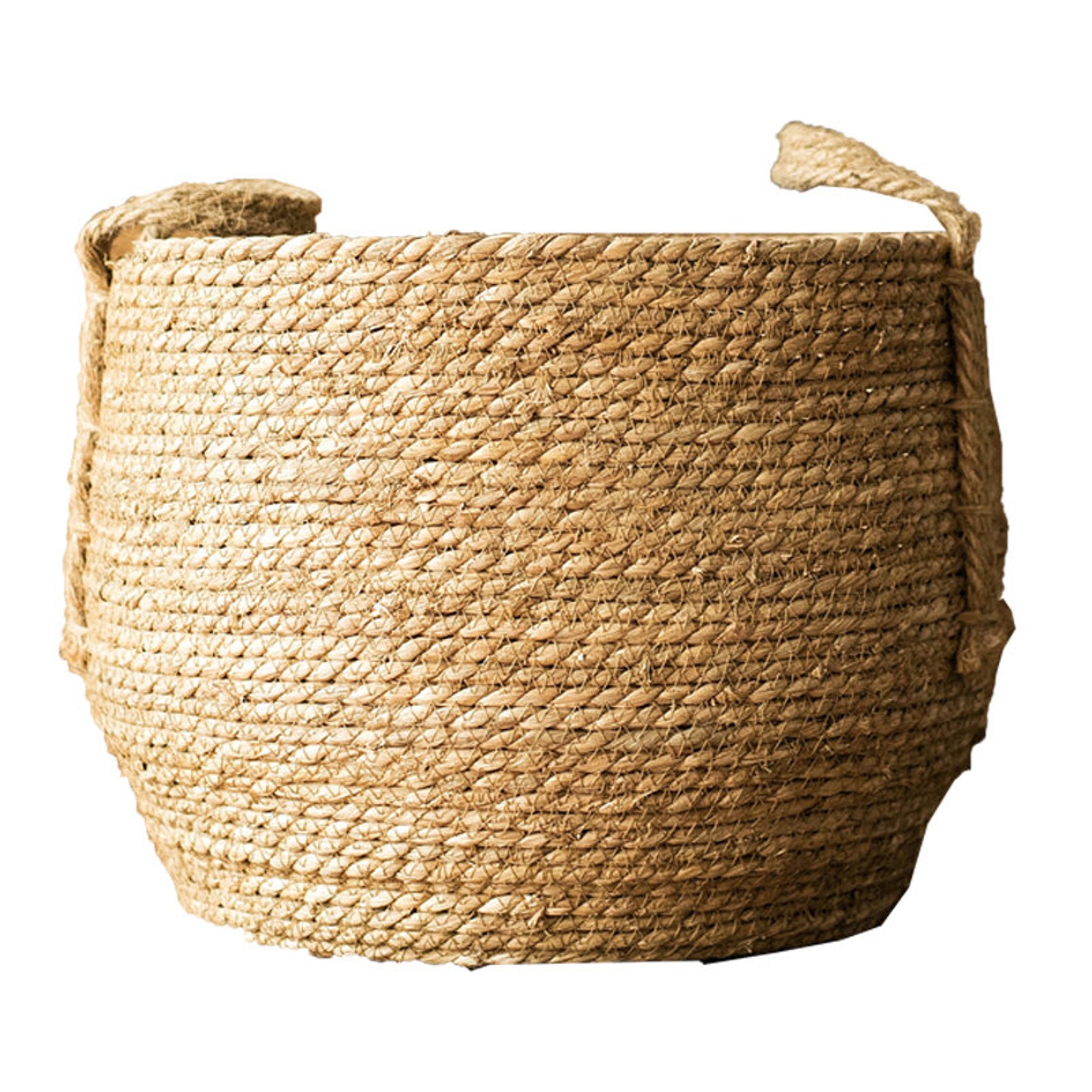 Rustic Straw Basket With Handles Laundry Basket Jute Ropes Etsy UK
