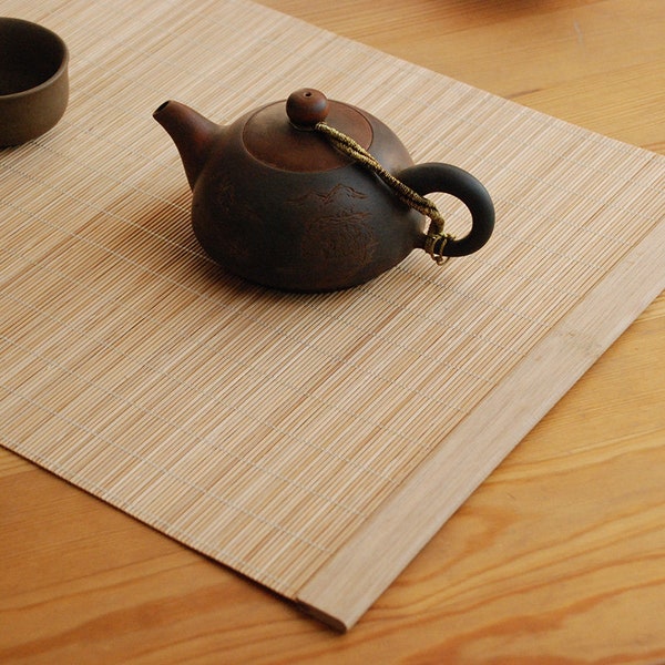 Vintage handwoven rectangular bamboo placemats/wedding gift/rustic insulation pad/garden table mat/bowl mat/tea set mat/sChristmas