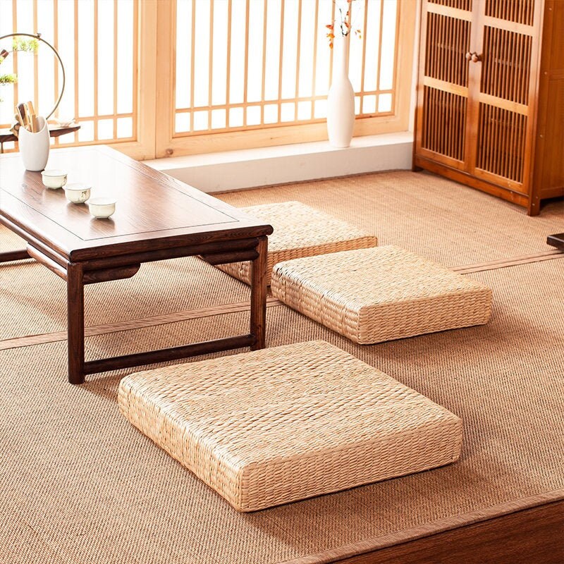 CUTICATE Round Japanese Style Thicken Floor Cushion Tatami Mat