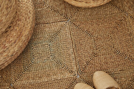 Custom Size Brown Straw Floor Mats And Rugs Handmade Bedroom Area Mat Tatami Straw Carpet Picnic Rug Wedding Gift Meditation Floor Mats