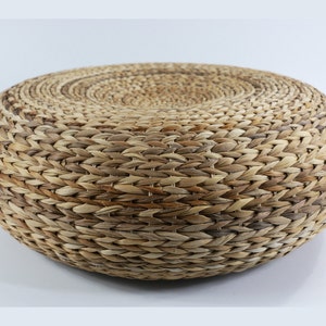 Dark Brown Wicker Ottoman Etsy
