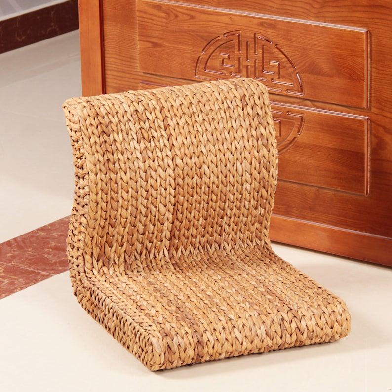 Straw legless tatami chair  Japanese-style bed computer chair single tatami Bay window seatChristmas gifts AUCCRA 