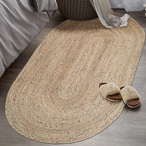 Custom Oval Brown Woven Seagrass Rug Straw Floor Mats Rugs Custom Oval Brown Woven Seagrass Rug, Round Straw Rattan Rug