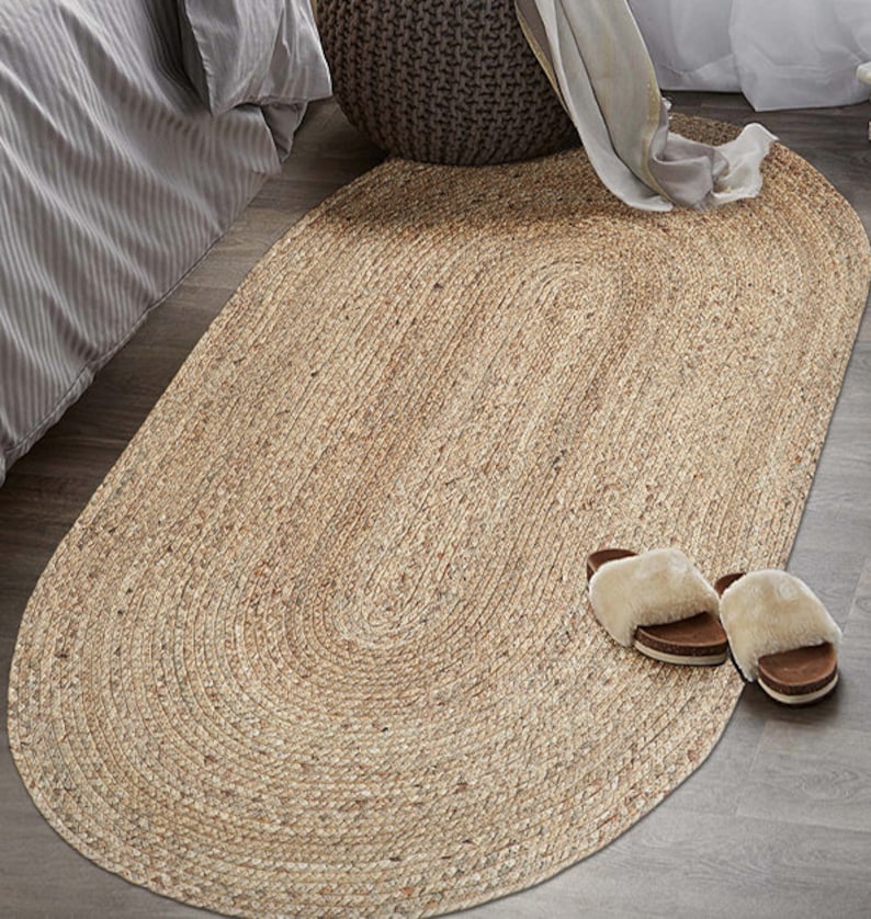 CUSTOM Oval Brown Woven Seagrass Rug Straw Floor Mats Rugs Etsy