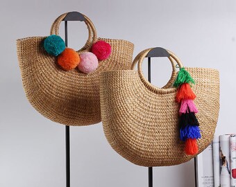 straw half moon bolsa