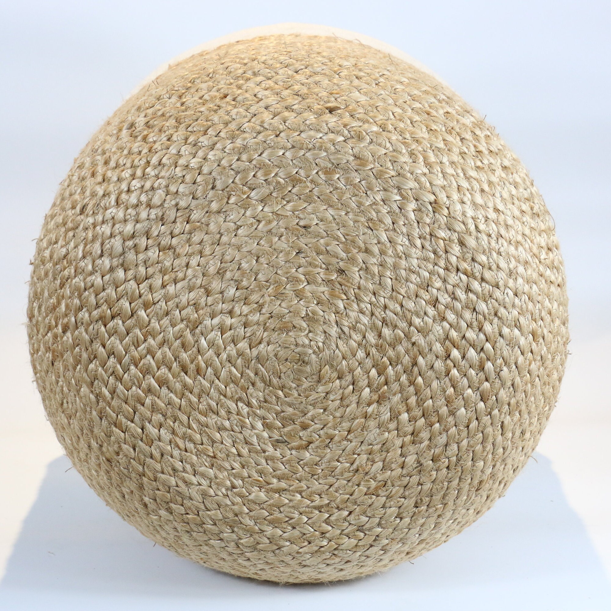 Custom size chic brown round jute floor cushions jute side Etsy