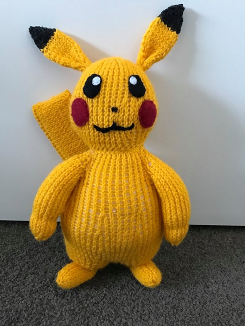 Pikachu Pokemon 25 Knitting Pattern PDF Etsy