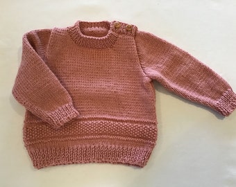 Size 1 - 100% Australian wool hand knitted jumper